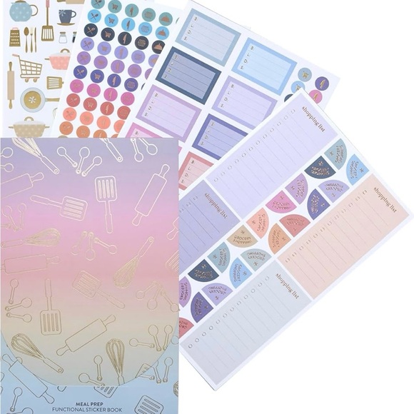 New Erin Condren Meal Prep Functional Sticker Book - Picture 4 of 8
